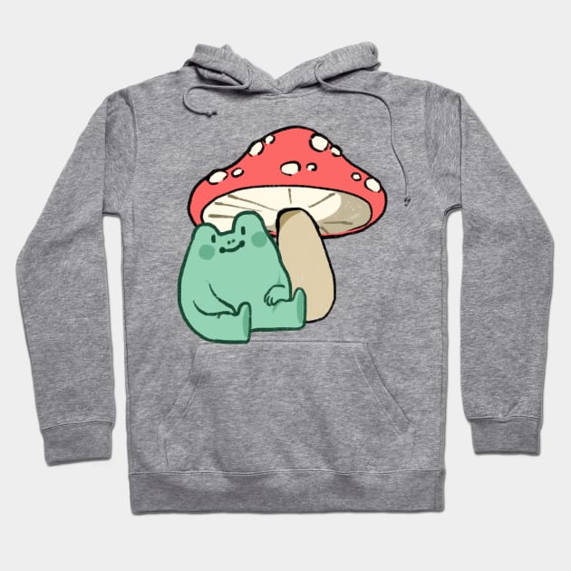 Mushroom froggie Hoodie by PeachyDoodle